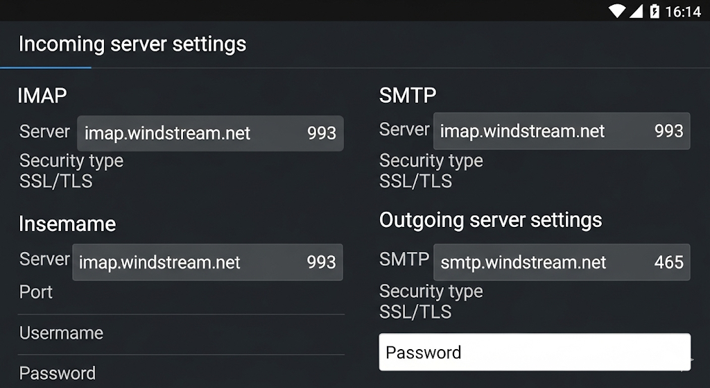 Setting Up Windstream.net Webmail on Mobile Devices